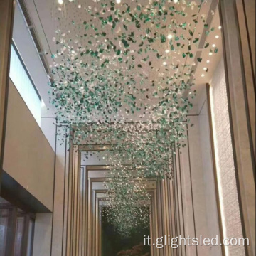 Nuovo prodotto Design moderno Design personalizzato Progetto Crystal Project Big Hotel Lobby lampadario